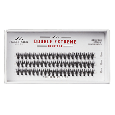 Ultra Luxe Individual Lashes - 'MEDIUM' 10mm - *DOUBLE EXTREME* - 40 / Hairs - 60 Clusters / Pk