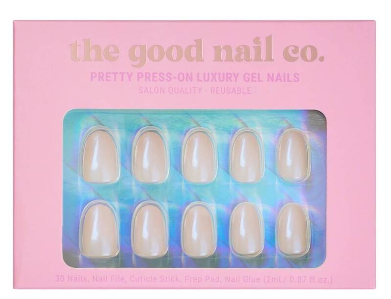 THE GOOD NAIL CO - Press-On Gel Nail Kit - 'IRIDESCENT OPAL' - Short Oval