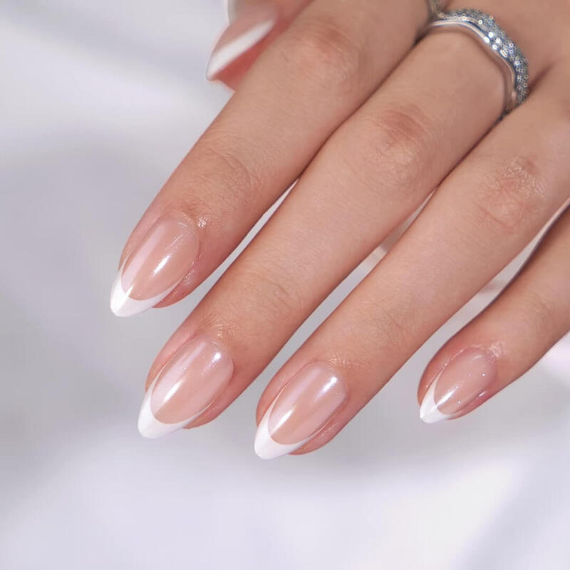 THE GOOD NAIL CO - Press-On Gel Nail Kit - 'GLAZED FRENCHIE' - Short Almond