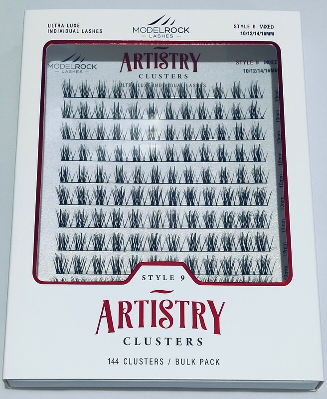 **BULK TRAY** Ultra Luxe 'ARTISTRY' Clusters - Style #9 - 'MIXED LENGTHS'  10mm-12mm-14mm-16mm - 144 / Clusters Pk
