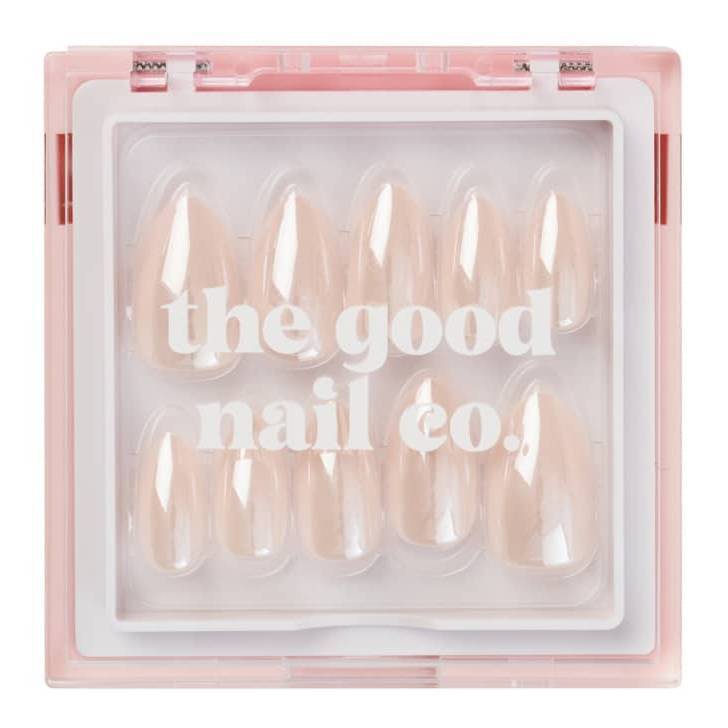 THE GOOD NAIL CO - Press-On Nails Travel Kit Edition - 'MOTHER PEARL' - Short Almond