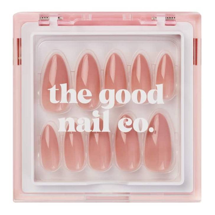 THE GOOD NAIL CO - Press-On Nails Travel Kit Edition - 'SIMPLY NUDE' - Medium Almond