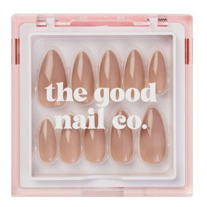 THE GOOD NAIL CO - Press-On Nails Travel Kit Edition - 'BRULEE NUDE' - Medium Almond