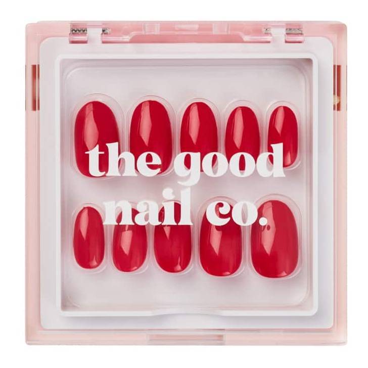 THE GOOD NAIL CO - Press-On Nails Travel Kit Edition - 'RUBY' - Short Oval