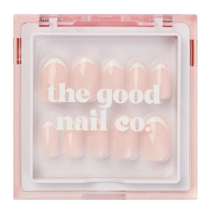 THE GOOD NAIL CO - Press-On Nails Travel Kit Edition - 'MINIMILIST FRENCH' - Short Oval