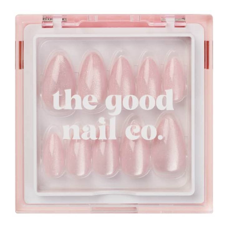 THE GOOD NAIL CO - Press-On Nails Travel Kit Edition - 'PINKY KITTY' - Short Almond