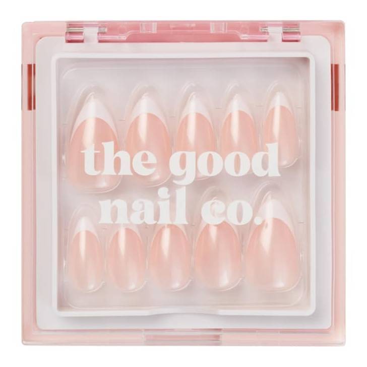 THE GOOD NAIL CO - Press-On Nails Travel Kit Edition - 'SUMMER PEACH FRENCHIE' - Short Almond