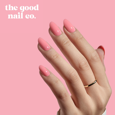 THE GOOD NAIL CO - Press-On Gel Nail Kit - 'FLAMINGO FLARE' - Short Oval