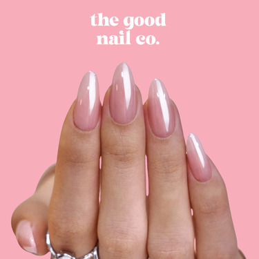 THE GOOD NAIL CO - Press-On Gel Nail Kit - 'BABY PINK GLAZE' - Medium Almond