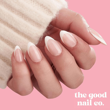 THE GOOD NAIL CO - Press-On Gel Nail Kit - 'NATURAL FRENCHIE' - Short Almond