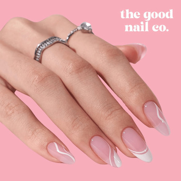 THE GOOD NAIL CO - Press-On Gel Nail Kit - 'SWIRL' - Medium Almond