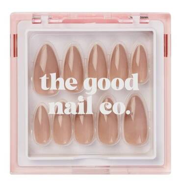 THE GOOD NAIL CO - Press-On Nails Travel Kit Edition - 'BRULEE NUDE' - Medium Almond