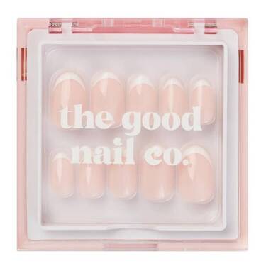 THE GOOD NAIL CO - Press-On Nails Travel Kit Edition - 'MINIMILIST FRENCH' - Short Oval