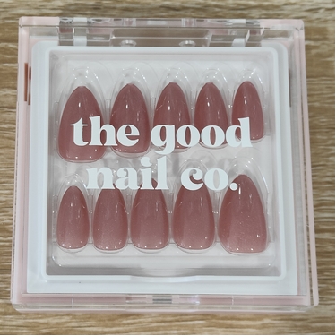 THE GOOD NAIL CO - Press-On Nails Travel Kit Edition - 'RUBY SPARKLE' - Short Almond