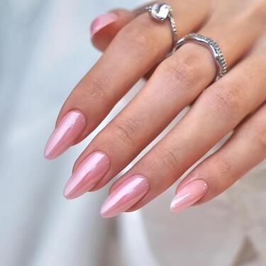 THE GOOD NAIL CO - Press-On Gel Nail Kit - 'BABY PINK GLAZE' - Medium Almond