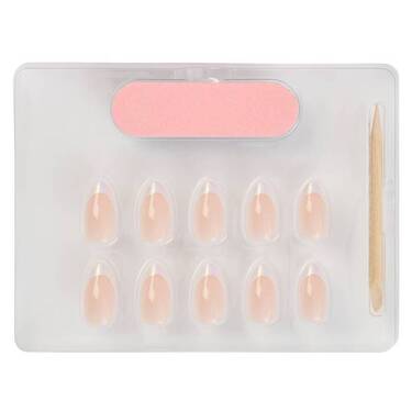 THE GOOD NAIL CO - Press-On Gel Nail Kit - 'CHROME TIP FRENCHIE' - Short Almond