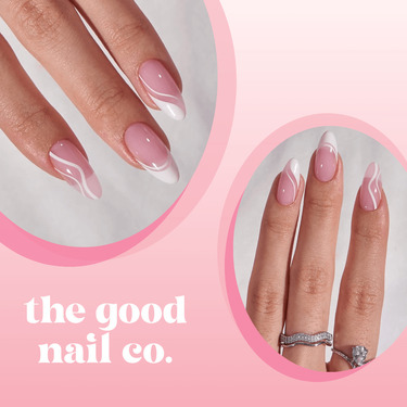 THE GOOD NAIL CO - Press-On Gel Nail Kit - 'SWIRL' - Medium Almond