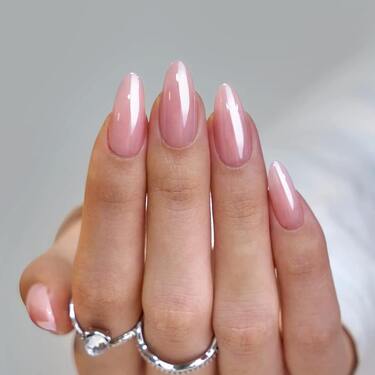 THE GOOD NAIL CO - Press-On Gel Nail Kit - 'BABY PINK GLAZE' - Medium Almond