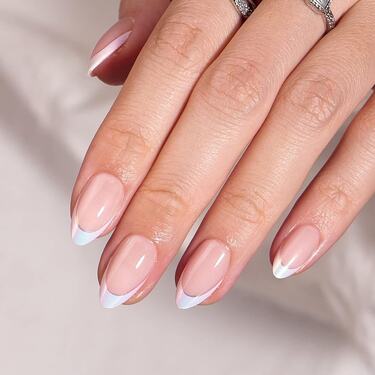 THE GOOD NAIL CO - Press-On Gel Nail Kit - 'CHROME TIP FRENCHIE' - Short Almond