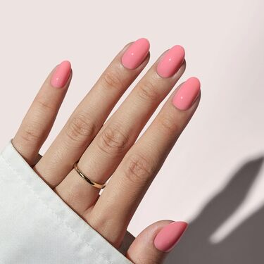 THE GOOD NAIL CO - Press-On Gel Nail Kit - 'FLAMINGO FLARE' - Short Oval