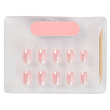 THE GOOD NAIL CO - Press-On Gel Nail Kit - 'BABY PINK GLAZE' - Short Square