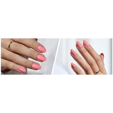 THE GOOD NAIL CO - Press-On Gel Nail Kit - 'FLAMINGO FLARE' - Short Oval