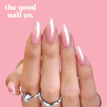 THE GOOD NAIL CO - Press-On Gel Nail Kit - 'BABY PINK GLAZE' - Medium Almond