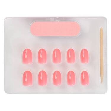 THE GOOD NAIL CO - Press-On Gel Nail Kit - 'FLAMINGO FLARE' - Short Oval