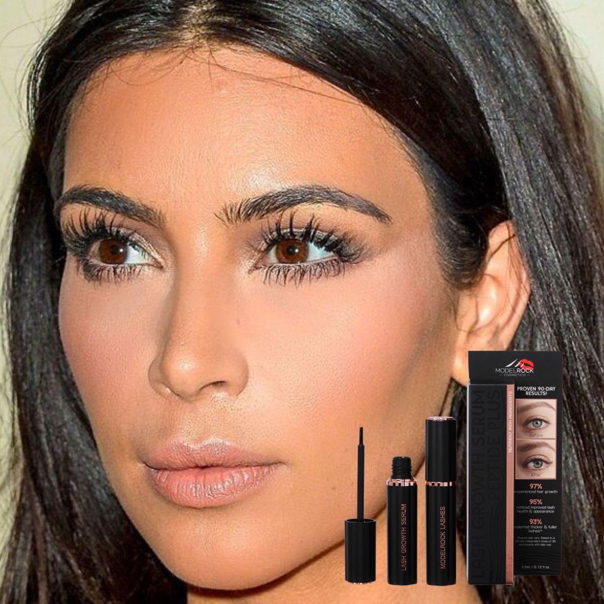 celebrity eyelash styles - Kim Kardashian