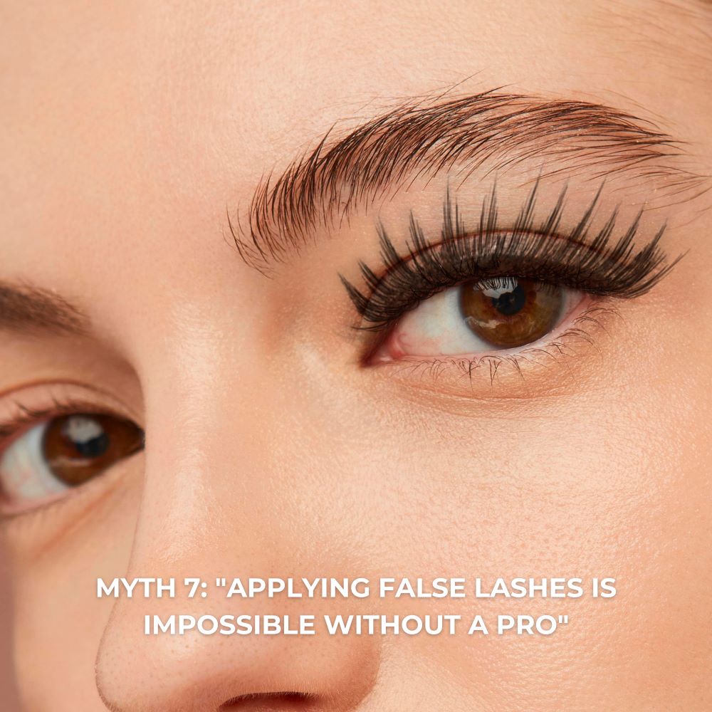 Apply false lashes like a pro.