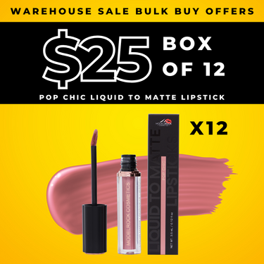 BULK BUY (12 Pack) - POP CHIC - Liquid to Matte Lipstick