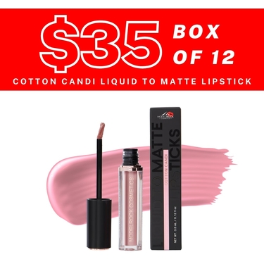 BULK BUY (12 Pack) - COTTON CANDI - Liquid to Matte Lipstick