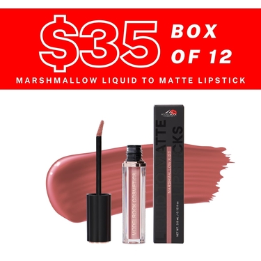 BULK BUY (12 Pack) - MARSHMALLOW KISS - Liquid to Matte Lipstick