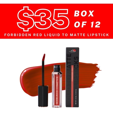 BULK BUY (12 Pack) - FORBIDDEN RED - Liquid to Matte Lipstick