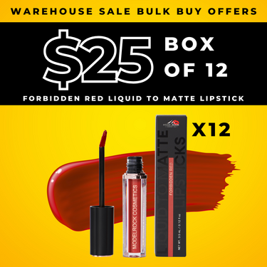 BULK BUY (12 Pack) - FORBIDDEN RED - Liquid to Matte Lipstick