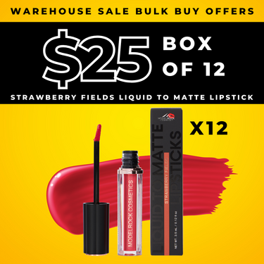 BULK BUY (12 Pack) - STRAWBERRY FIELDS - Liquid to Matte Lipstick