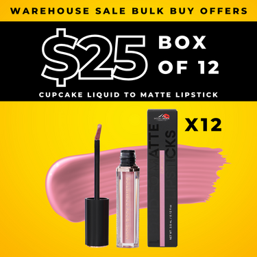 BULK BUY (12 Pack) - CUPCAKE - Liquid to Matte Lipstick