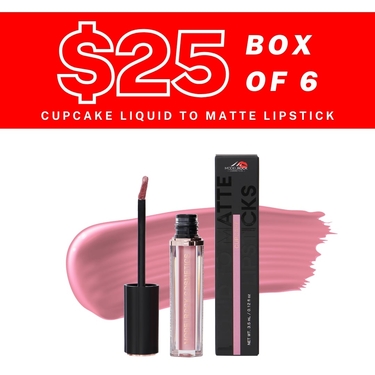 BULK BUY (6 Pack) - CUPCAKE - Liquid to Matte Lipstick