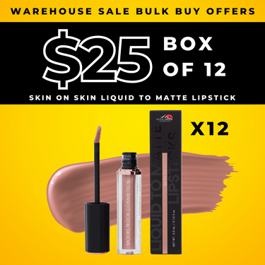 BULK BUY (12 Pack) - SKIN ON SKIN - Liquid to Matte Lipstick