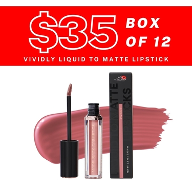 BULK BUY (12 Pack) - VIVIDLY - Liquid to Matte Lipstick