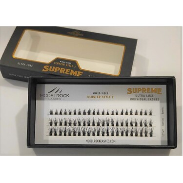 Ultra Luxe 'SUPREME' Individual Lashes - 'MIXED LENGTHS' 8mm-10mm-12mm Cluster Style #2