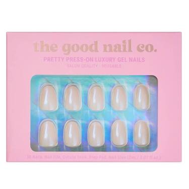 THE GOOD NAIL CO - Press-On Gel Nail Kit - 'IRIDESCENT OPAL' - Short Oval