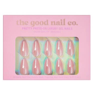 THE GOOD NAIL CO - Press-On Gel Nail Kit - 'BABY PINK GLAZE' - Medium Almond