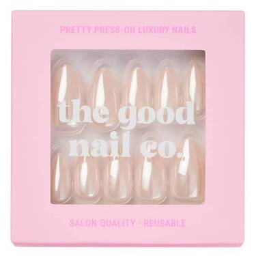 THE GOOD NAIL CO - Press-On Nails Travel Kit Edition - 'MOTHER PEARL' - Short Almond