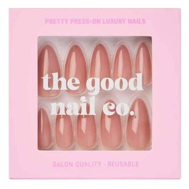 THE GOOD NAIL CO - Press-On Nails Travel Kit Edition - 'SIMPLY NUDE' - Medium Almond