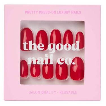 THE GOOD NAIL CO - Press-On Nails Travel Kit Edition - 'RUBY' - Short Oval