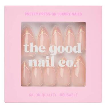 THE GOOD NAIL CO - Press-On Nails Travel Kit Edition - 'COTTON CANDI SPARKLES' - Medium Almond