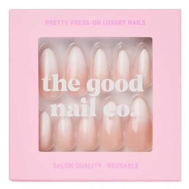 THE GOOD NAIL CO - Press-On Nails Travel Kit Edition - 'MILK CARAMEL OMBRE' - Medium Almond