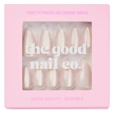 THE GOOD NAIL CO - Press-On Nails Travel Kit Edition - 'DIAMOND KITTY' - Short Almond