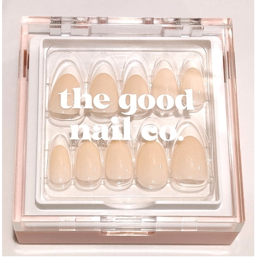 THE GOOD NAIL CO - Press-On Nails Travel Kit Edition - 'NATURALLY FRENCH' - Short Almond